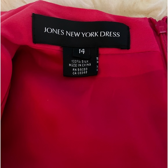 Jones New York Rosy Pink V Neck Dress - Picture 6 of 7
